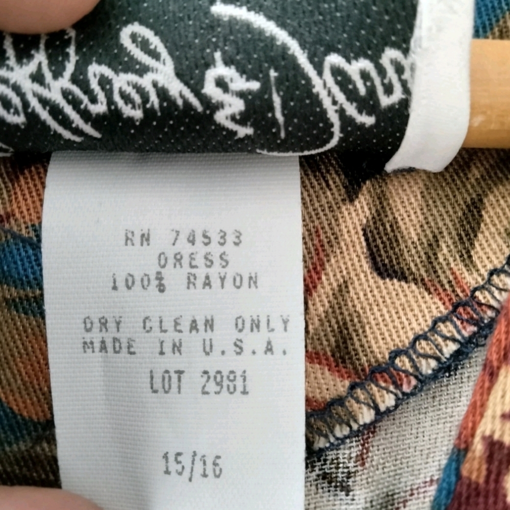 VTG Jeffrey & Dara By Linda Hutley NWT Floral Dress Size 15/16 Retro Deadstock - Picture 12 of 16